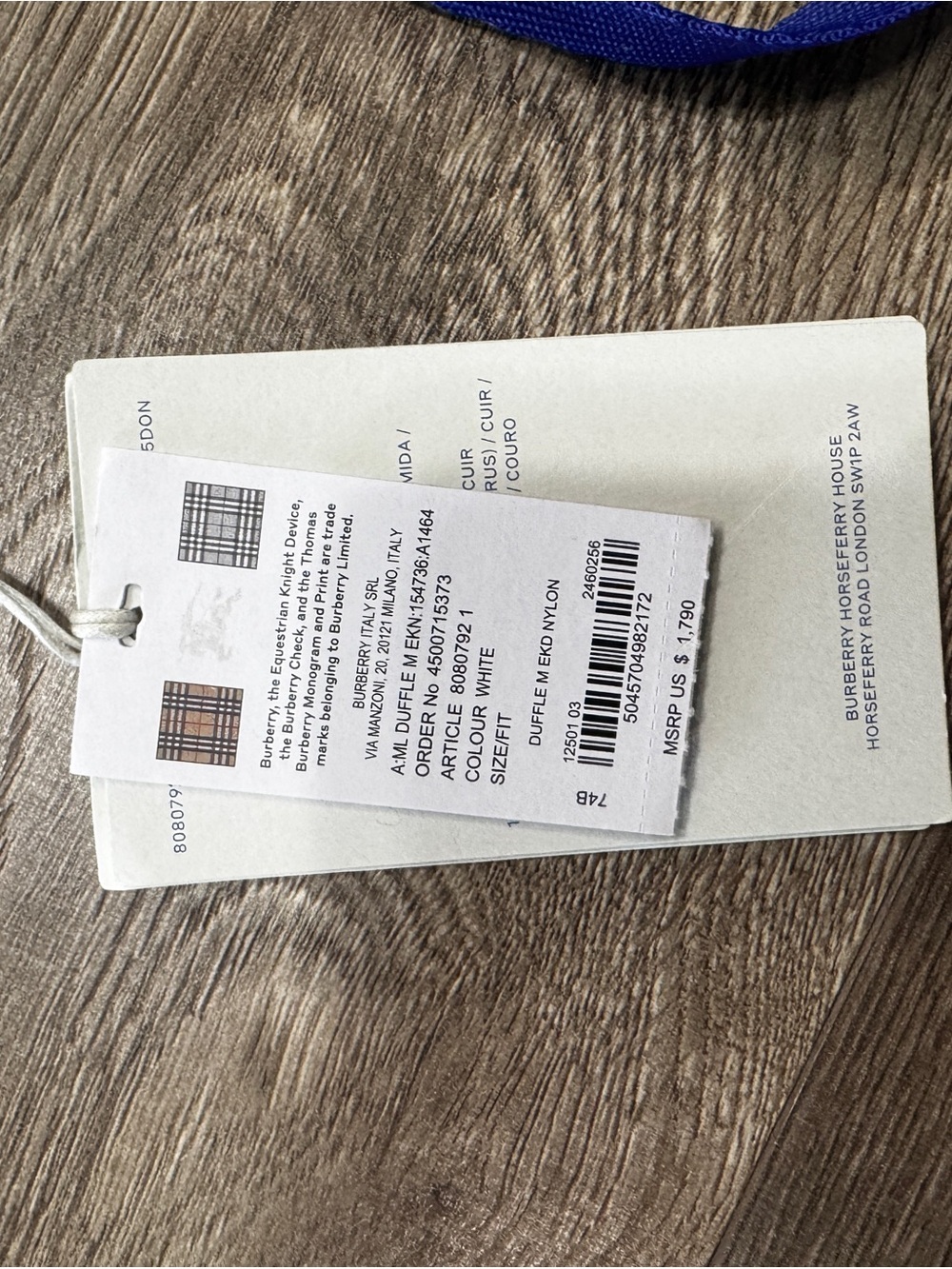 Burberry Medium EKD Nylon Duffle Bag - Picture 3 of 6